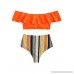 SweatyRocks Women's Bathing Suits Ruffle Off The Shoulder Bikini Set High Waisted Swimsuits Multi B07P8SMYGL